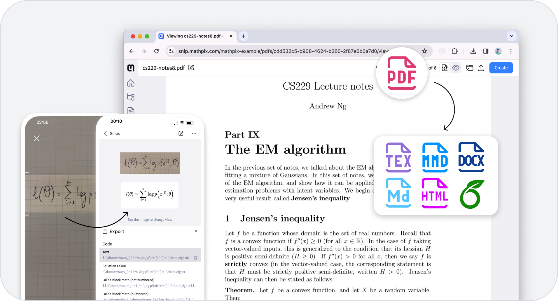 Snip web and mobile apps